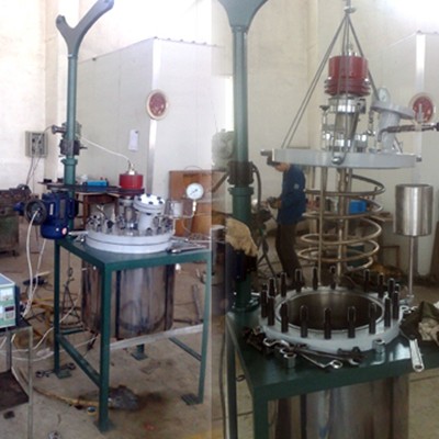 帶起吊蓋裝置的中試用高壓釜